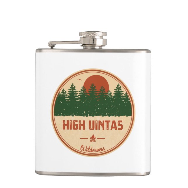 High Uintas Wilderness Utah Hip Flask (Front)