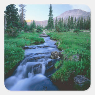 HIGH UINTAS WILDERNESS, UTAH. Stillwater Fork Square Sticker