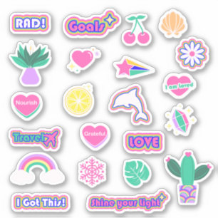 High Vibe Custom-Cut Vinyl Sticker Sheet V2 NEW