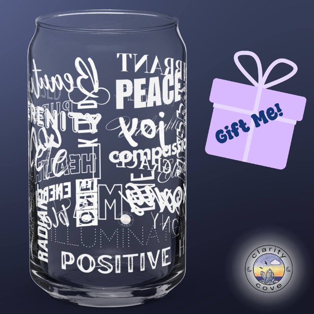 High Vibe I Am Positive Cleansed Energised Water Can Glass (Creator Uploaded)