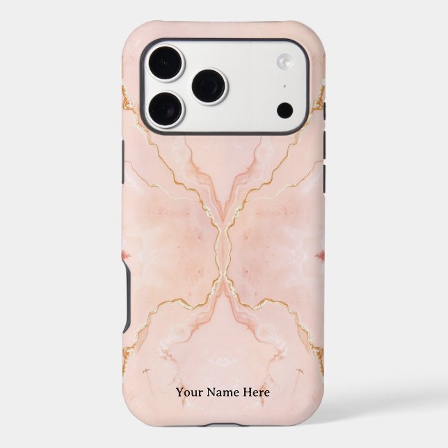High Vibe Rose: The Heart Stone Marble Case ✨ (Back)