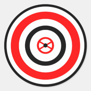 High Visibility Colourful Shooting Targets Bright Classic Round Sticker