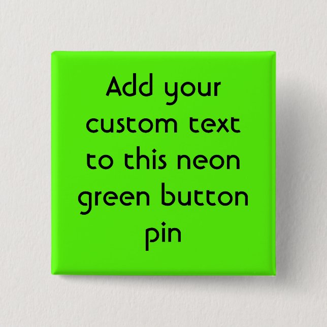 High Visibility Neon Green 15 Cm Square Badge (Front)
