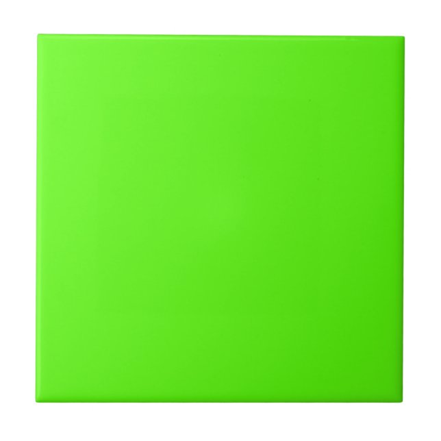 High Visibility Neon Green Ceramic Tile (Front)