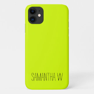 High Visibility Neon Yellow iPhone 11 Case