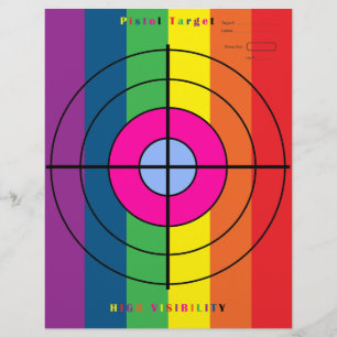 High Visibility Pistol Target Flyer