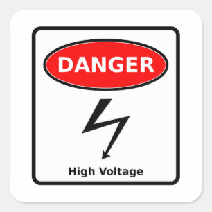 High Voltage Sticker