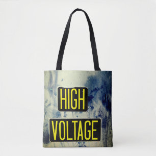 High Voltage Warning Sign - FUNNY Tote Bag