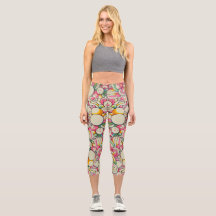 High-waist capris