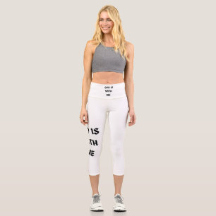High waist capris for women - God is with me