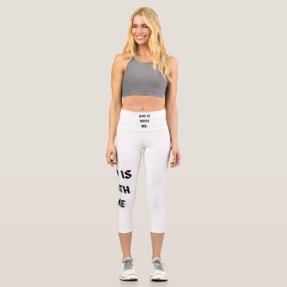 High waist capris for women - God is with me