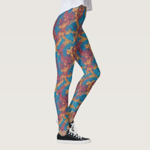 High-Waist Yoga Leggings with Unique Pattern