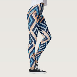 High-Waist Yoga Leggings with Unique Pattern