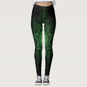 High-Waist Yoga Leggings with Unique Pattern