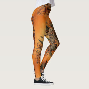 High-Waist Yoga Leggings with Unique Pattern