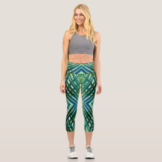 High Waisted Capris, A trendy multicolor design Ca Capri Leggings