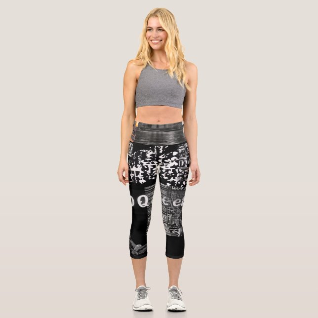 High Waisted Capris: Flattering Style. Capri Leggings (Front)