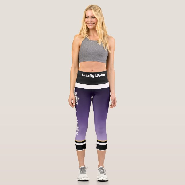 High Waisted Capris | Namaste | Yoga Pants (Front)