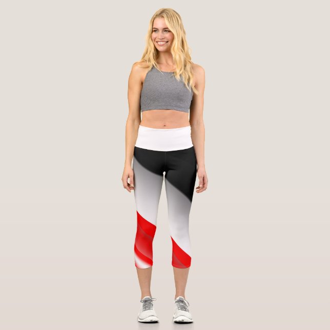 High Waisted Yoga Capris EGYPT FLAG (Front)