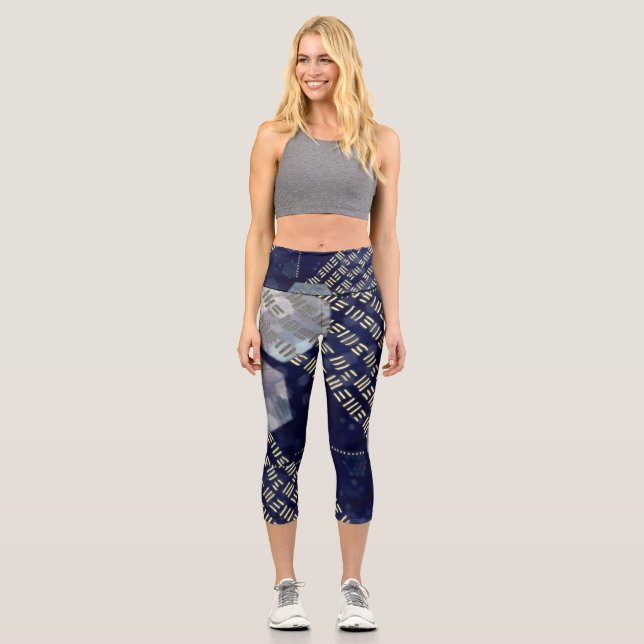 High Waisted Yoga Capris, XS (0-2) Capri Leggings (Front)