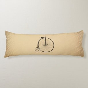 High-Wheel Antique Bicycle Rustic Body Cushion