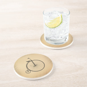 High-Wheel Antique Bicycle Rustic Coaster
