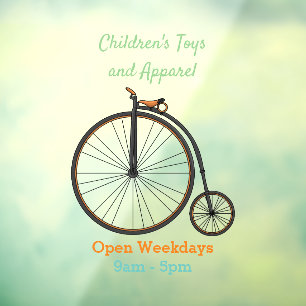 High wheel bicycle cartoon illustration