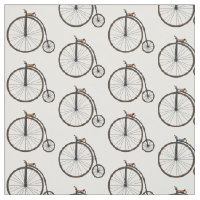 High wheel bicycle cartoon illustration