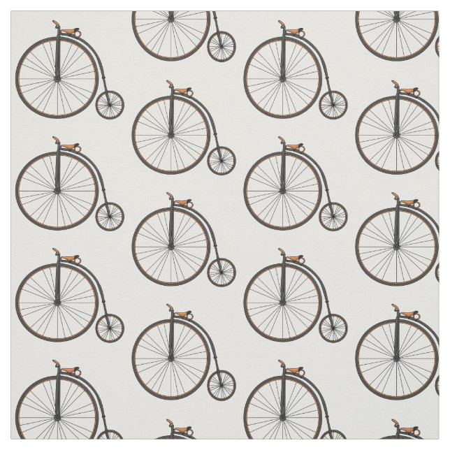 High wheel bicycle cartoon illustration  fabric (Swatch)