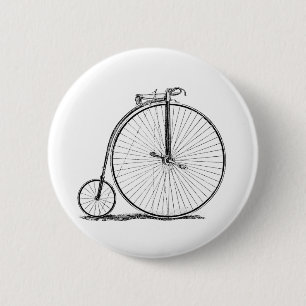 High Wheeler Bicycle Penny Farthing 6 Cm Round Badge