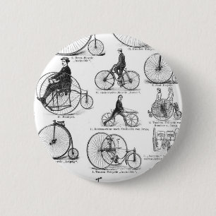 High Wheeler Bicycle Penny Farthing 6 Cm Round Badge