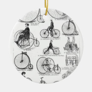 High Wheeler Bicycle Penny Farthing Ceramic Tree Decoration