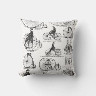 High Wheeler Bicycle Penny Farthing Cushion
