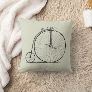 High Wheeler Bicycle Penny Farthing Cushion