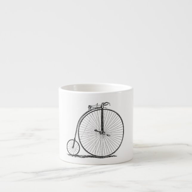 High Wheeler Bicycle Penny Farthing Espresso Cup (Front)