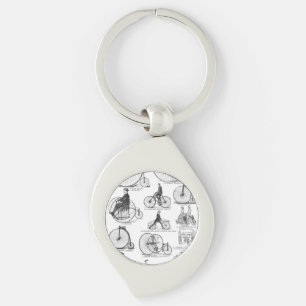 High Wheeler Bicycle Penny Farthing Key Ring