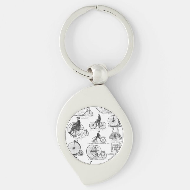 High Wheeler Bicycle Penny Farthing Key Ring (Front)