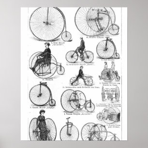 High Wheeler Bicycle Penny Farthing Poster