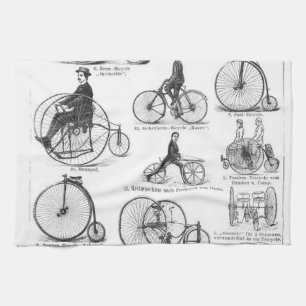 High Wheeler Bicycle Penny Farthing Tea Towel
