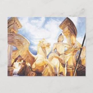 "High Winds" Caesar's Palace Watercolor Postcard