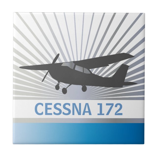 High Wing Aircraft Ceramic Tile (Front)