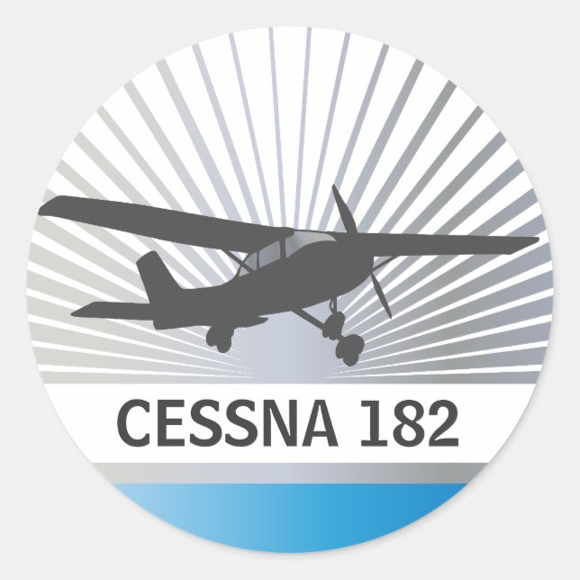 High Wing Aircraft Classic Round Sticker (Front)