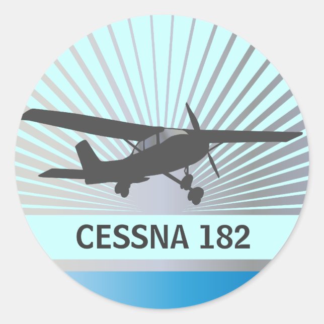 High Wing Aircraft Classic Round Sticker (Front)