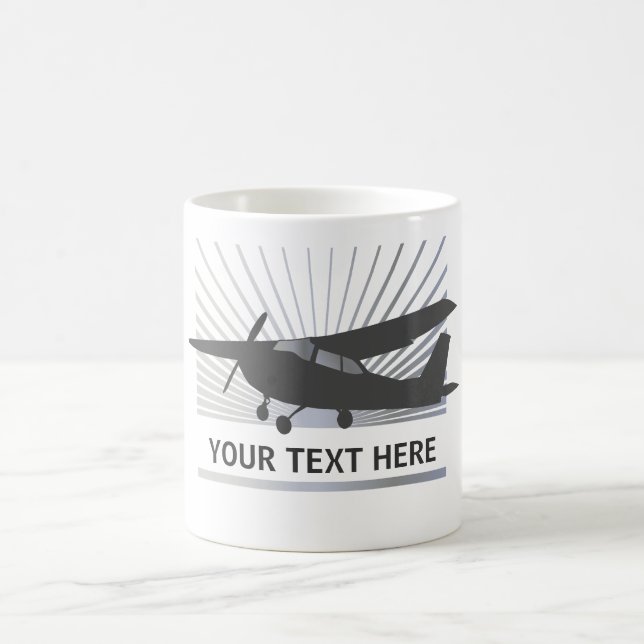 High Wing Aircraft - Custom Text Coffee Mug (Center)