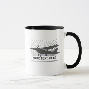 High Wing Aircraft - Custom Text Mug