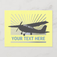 High Wing Aircraft - Custom Text