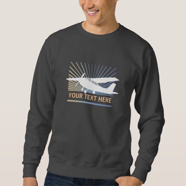 High Wing Aircraft - Custom Text Sweatshirt (Front)