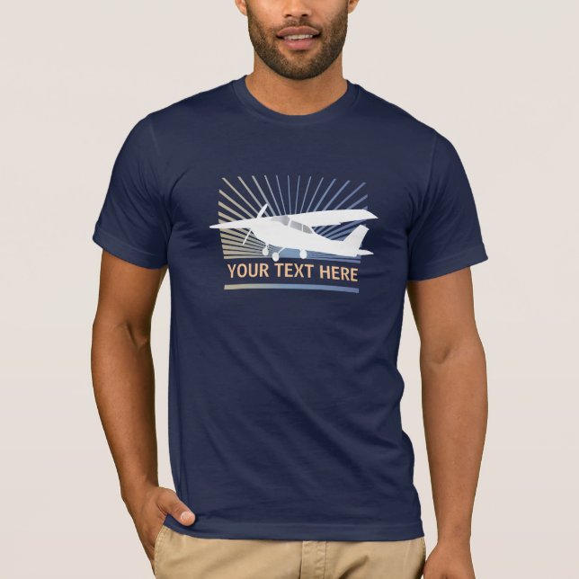 High Wing Aircraft - Custom Text T-Shirt (Front)