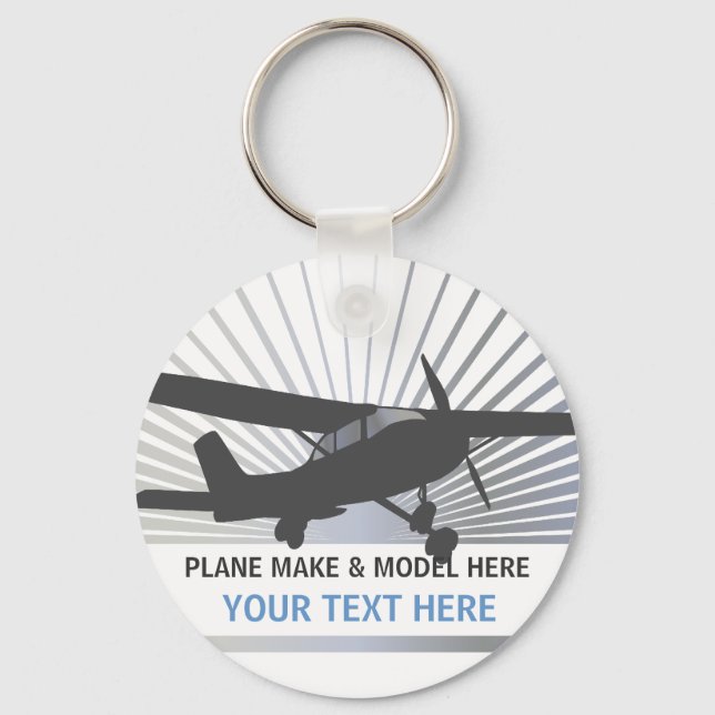 High Wing Aircraft Key Ring (Front)