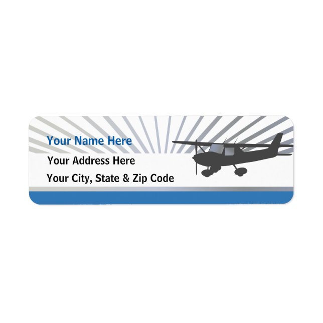 High Wing Aviation Customisable Address Labels (Front)